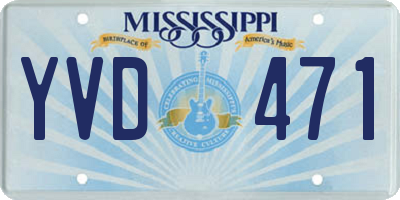 MS license plate YVD471