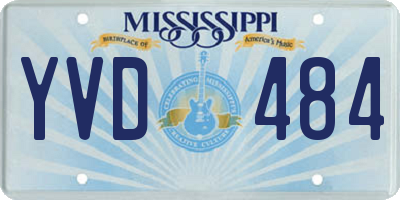 MS license plate YVD484