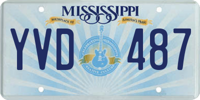 MS license plate YVD487