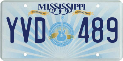 MS license plate YVD489