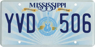 MS license plate YVD506