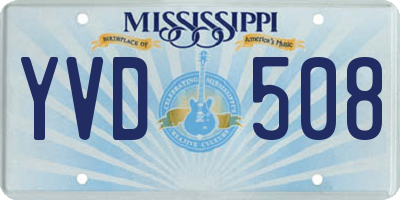 MS license plate YVD508