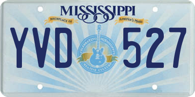 MS license plate YVD527