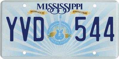 MS license plate YVD544