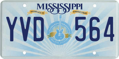 MS license plate YVD564
