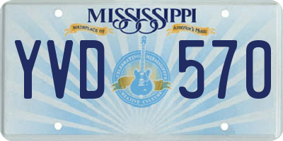 MS license plate YVD570