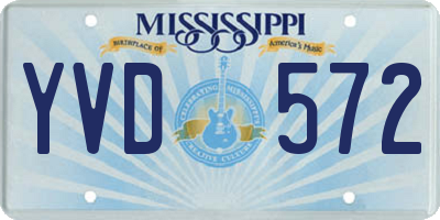 MS license plate YVD572