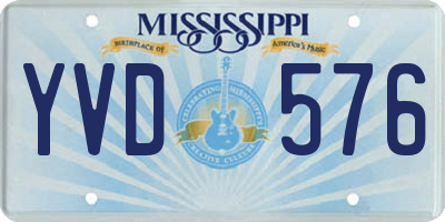 MS license plate YVD576