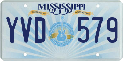 MS license plate YVD579