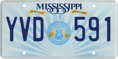 MS license plate YVD591