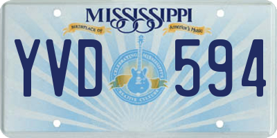 MS license plate YVD594