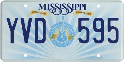 MS license plate YVD595