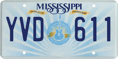 MS license plate YVD611