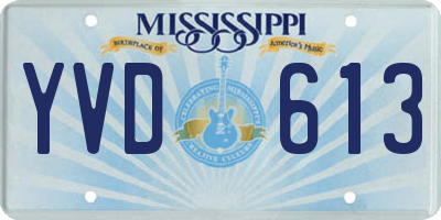 MS license plate YVD613
