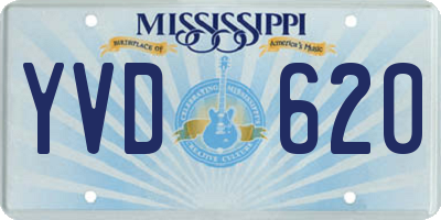 MS license plate YVD620