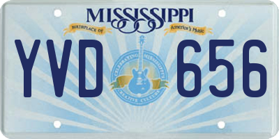MS license plate YVD656