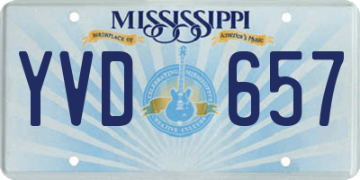 MS license plate YVD657