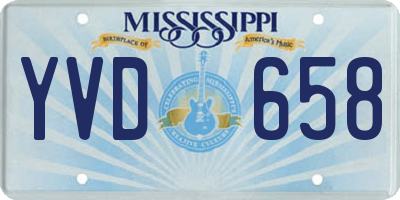 MS license plate YVD658