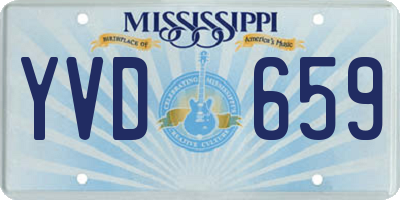 MS license plate YVD659