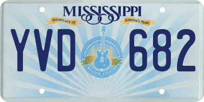 MS license plate YVD682