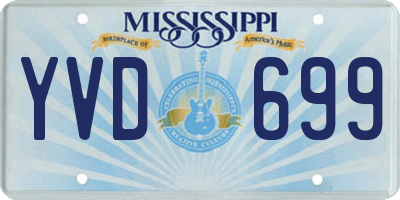 MS license plate YVD699