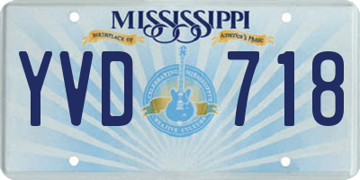 MS license plate YVD718