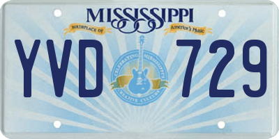 MS license plate YVD729