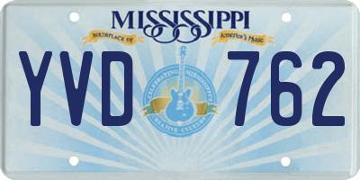 MS license plate YVD762