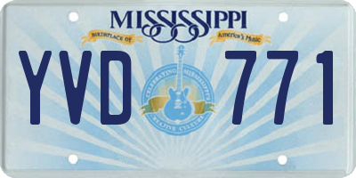 MS license plate YVD771