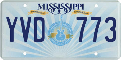 MS license plate YVD773