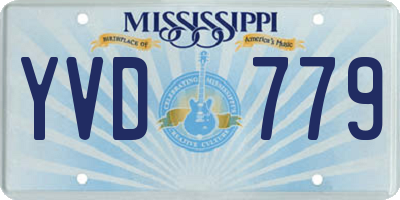 MS license plate YVD779