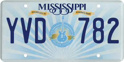 MS license plate YVD782