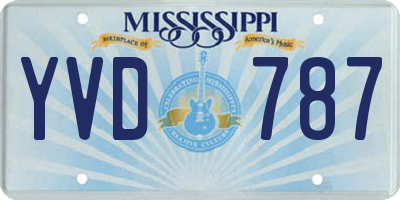 MS license plate YVD787
