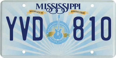 MS license plate YVD810