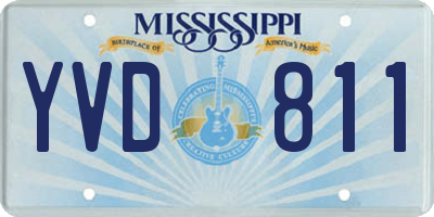 MS license plate YVD811