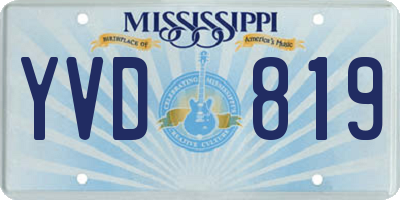 MS license plate YVD819