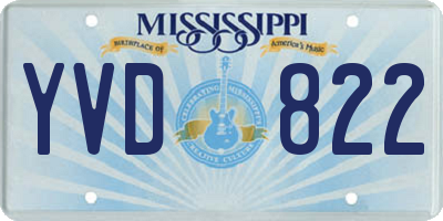 MS license plate YVD822
