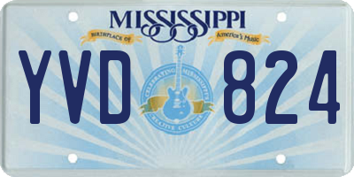 MS license plate YVD824