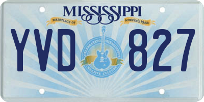 MS license plate YVD827