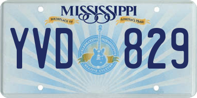 MS license plate YVD829