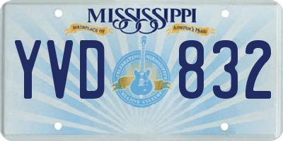 MS license plate YVD832