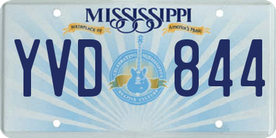 MS license plate YVD844
