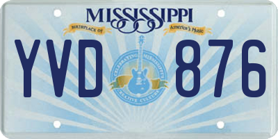 MS license plate YVD876