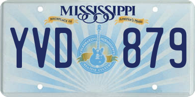 MS license plate YVD879