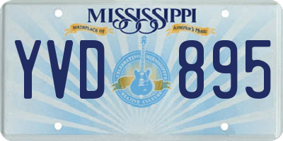 MS license plate YVD895