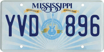 MS license plate YVD896