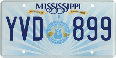 MS license plate YVD899