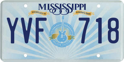 MS license plate YVF718