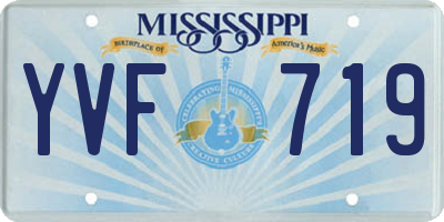 MS license plate YVF719