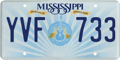MS license plate YVF733